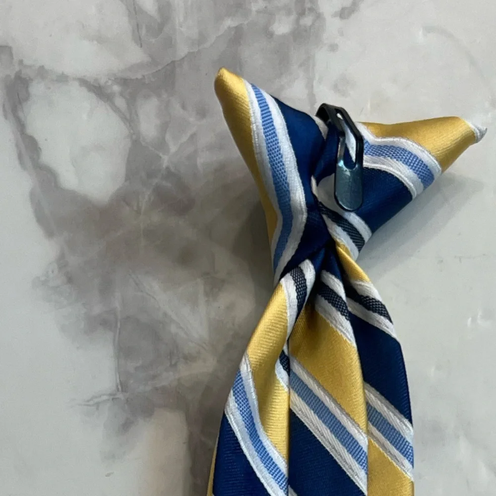 Kohl's Yellow and Blue Striped Kids Tie